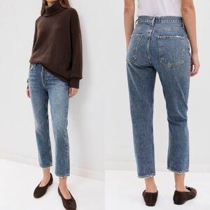 Agolde Riley High Rise Straight Crop Jeans